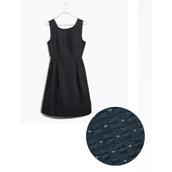 MADEWELL Lowlight Mini Dress Size 0 Black Shimmer NWT Cocktail Party LBD Modern - Picture 1 of 13